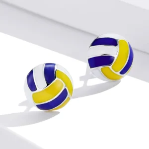 Sterling Silver Volleyball Earrings