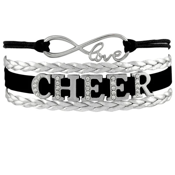 Cheer Braided Bracelet With Charms - Image 4