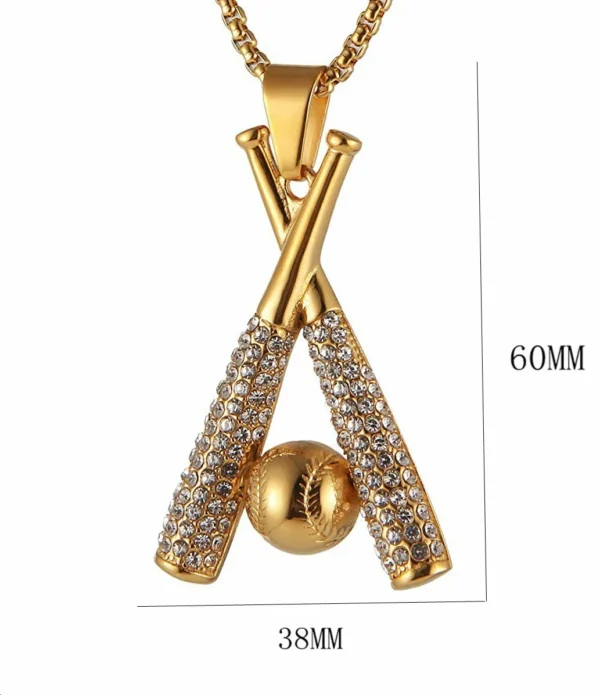 Baseball / Softball Bat & Ball Pendant - Image 2