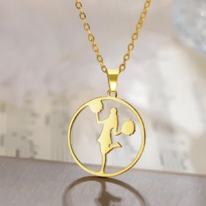 Cheerleading Gold Pendant