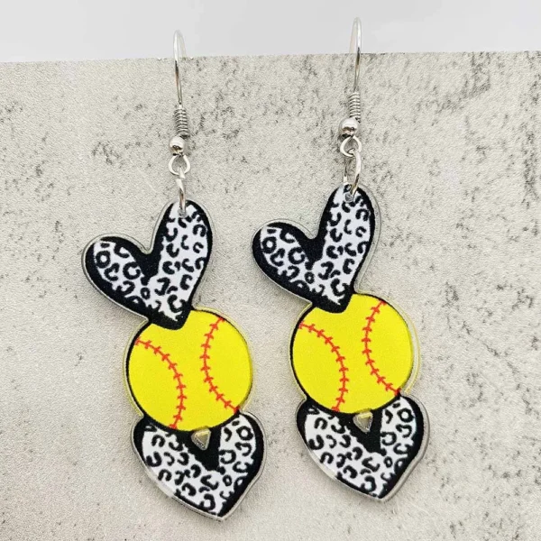 Sports Acrylic Earrings - Image 3
