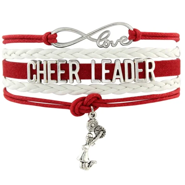 Cheer Braided Bracelet With Charms - Image 3