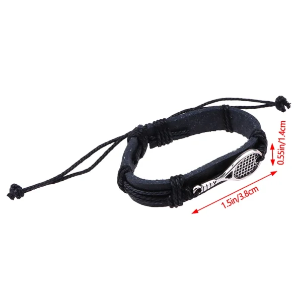 Rope Tennis Racket Bracelet - Image 3
