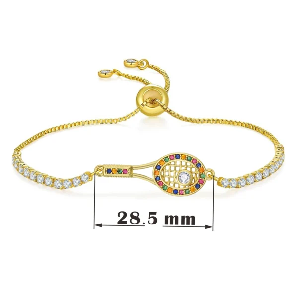 Tennis Racket Charm Bracelet - Image 2