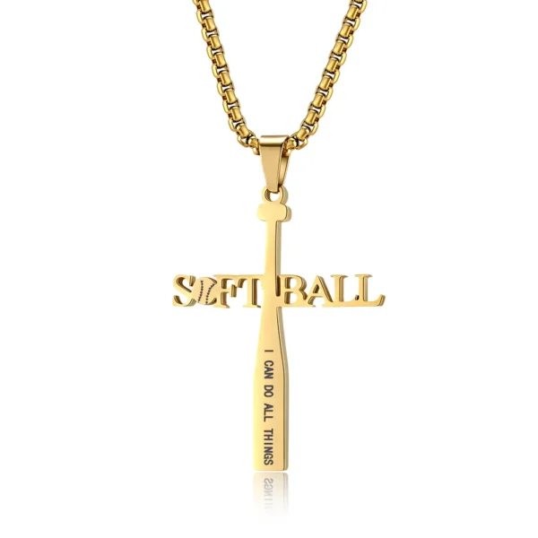 Softball Cross Pendant - Image 5