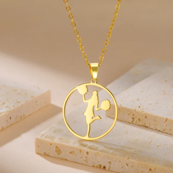 Cheerleading Gold Pendant - Image 3