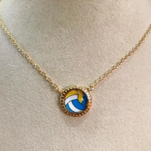 Gold Volleyball Pendant
