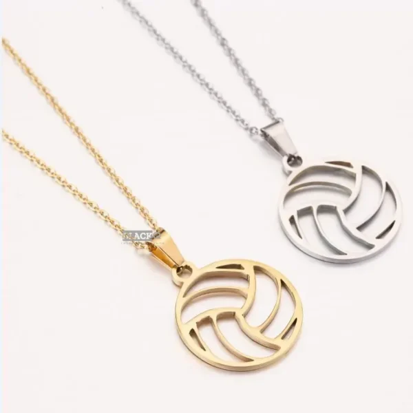 Stainless Steel Volleyball Necklace - Image 2