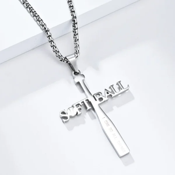Softball Cross Pendant - Image 4