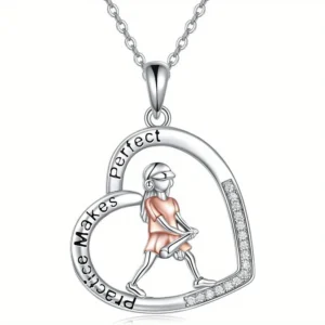 Silver Softball Pendant