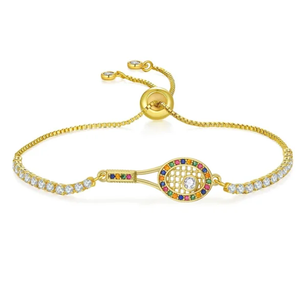 Tennis Racket Charm Bracelet