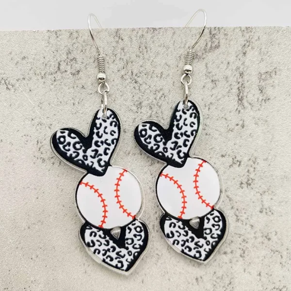 Sports Acrylic Earrings - Image 2