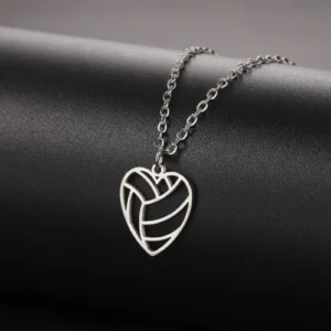 Volleyball Heart Necklace