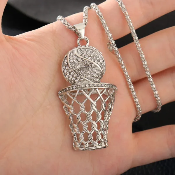 basketball hoop pendant necklace - Image 4