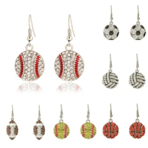 Sparkly Sports Earrings