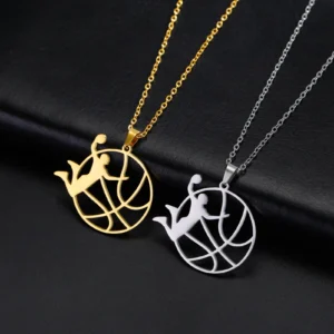 Basketball Heart Necklace