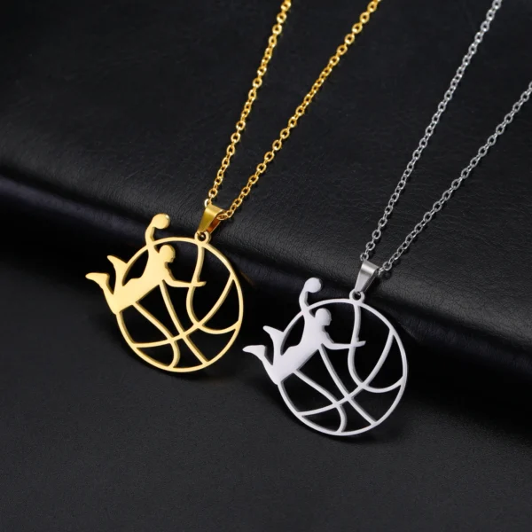 Basketball Heart Necklace