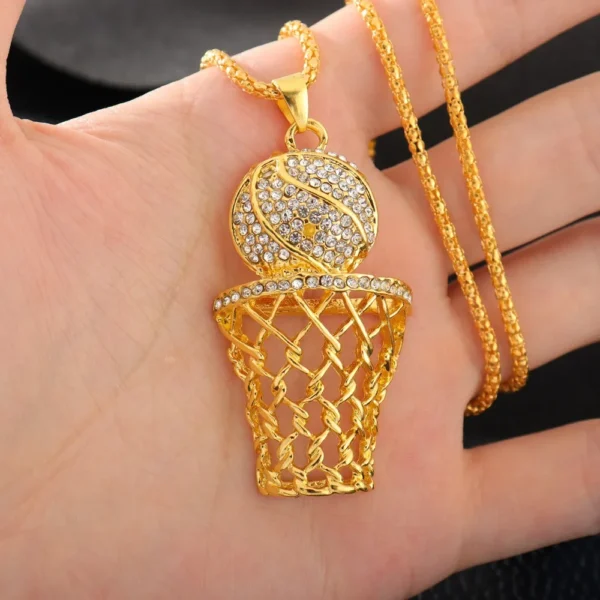 basketball hoop pendant necklace - Image 5