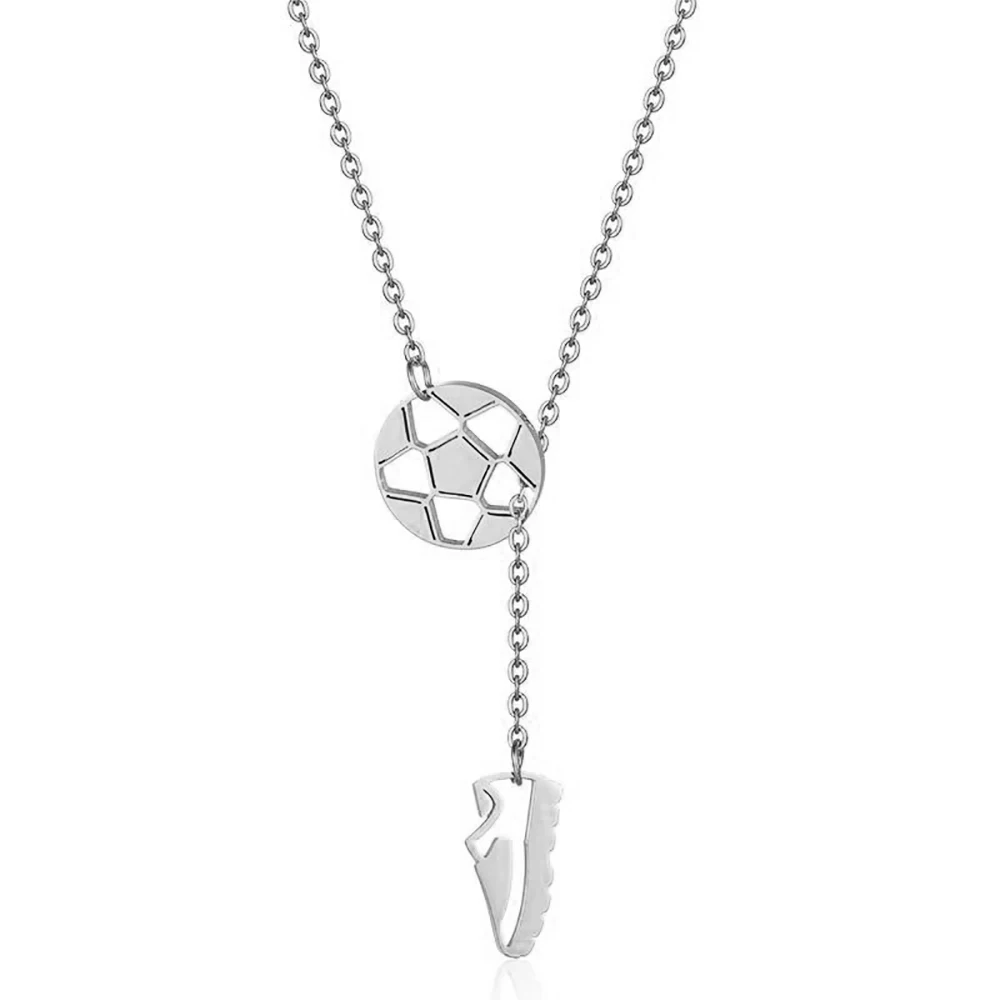 Soccer Necklace for Women and Girls, Soccer Ball and Cleat Lariat Y Necklace - Image 4